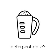 detergent dose? icon. Trendy modern flat linear vector detergent dose? icon on white background from thin line Hygiene collection, outline vector illustration