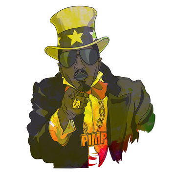 mr america, uncle sam,colorfull design
