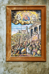 Picture on wall tile