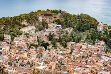 Obraz premium Taormina tourist town in Sicily