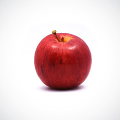 Red apple on a white background