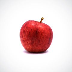 Red apple on a white background