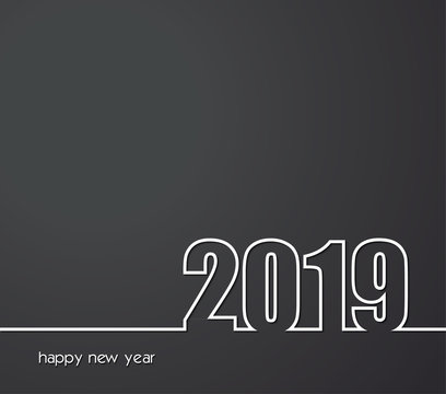 2019 Happy New Year or Christmas Background creative greeting card design, can be used for flyers, invitation, posters, brochure, banners, calendar.