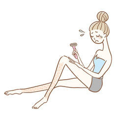 脚　カミソリ負け　女性