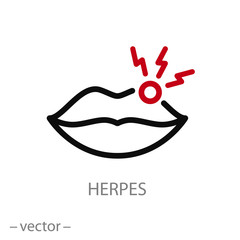 herpes vector icon - obrazy, fototapety, plakaty