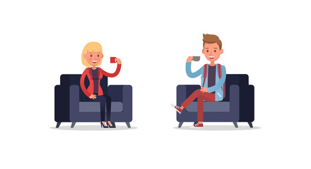 office people working and poses action character vector design no12