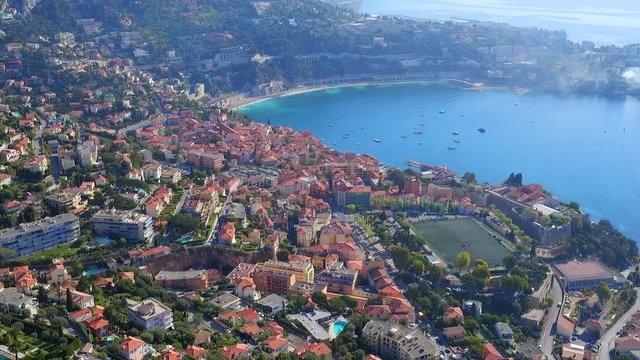 Aerial: Villefranche, the Bay of Villefranche, and Cape Ferrat