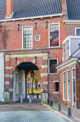 Fototapeta na wymiar City gate Gardepoort in the historic center of Groningen, Netherlands
