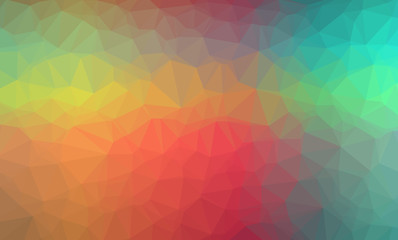 Abstract Low-Poly Triangular Modern Geometric Background. Colorful Polygonal Mosaic Pattern Template. Repeating Routine With Triangles. Origami Style With Gradient. Futuristic Design Backdrop