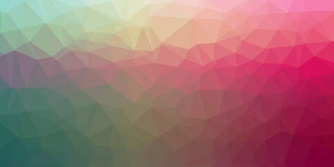 Abstract Low-Poly Triangular Modern Geometric Background. Colorful Polygonal Mosaic Pattern Template. Repeating Routine With Triangles. Origami Style With Gradient. Futuristic Design Backdrop