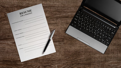 empty paper blank resume