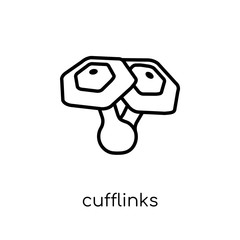 Cufflinks icon. Trendy modern flat linear vector Cufflinks icon on white background from thin line Luxury collection