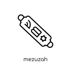 Mezuzah icon. Trendy modern flat linear vector Mezuzah icon on white background from thin line Religion collection