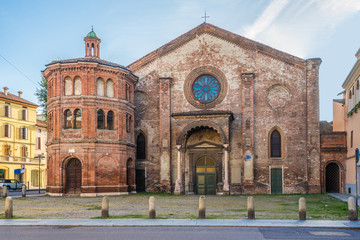Fototapeta na wymiar View at the Church of San Luca in Cremona - Italy