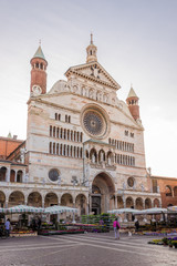 Naklejka premium View at the facade Cathedral of Santa Maria Assunta in Cremona - Italy