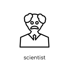 Scientist icon. Trendy modern flat linear vector Scientist icon on white background from thin line Professions collection