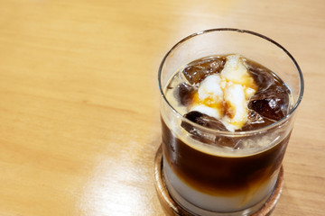 Ice coffee latte coconut