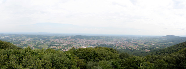 Panorama of the city from the hills top