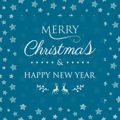 Fototapeta na wymiar Merry Christmas and Happy New Year - calligraphy in retro style with ornaments. Vector.