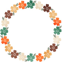 レトロ花フレーム