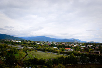 Obraz premium Gremi. 16th-century architectural monument. Religious Christianity orthodox monastery complex in Kakheti region Georgia.