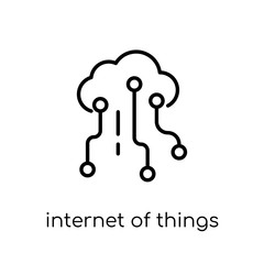 internet of things icon. Trendy modern flat linear vector internet of things icon on white background from thin line General collection