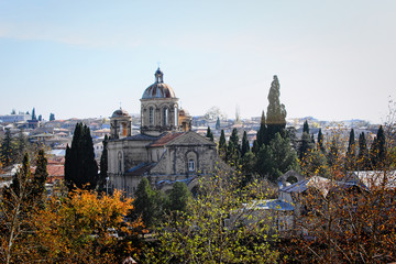 Panorama of Kutaisi. Georgia. the historical part of the city