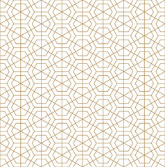 Seamless abstract pattern based on japanese ornament Kumiko with fine lines.