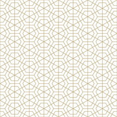 Seamless abstract pattern based on japanese ornament Kumiko with fine lines.