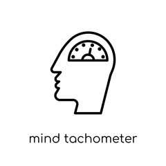 Mind tachometer icon from Productivity collection.