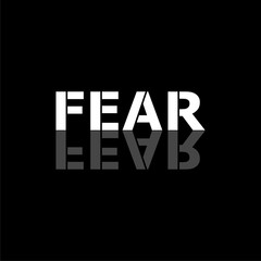 Fear icon, Fear icon or logo on dark background