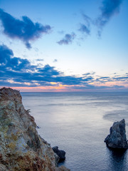 【伊豆半島ジオパーク】西伊豆黄金崎の夕景【秋】