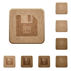 Archive file wooden buttons