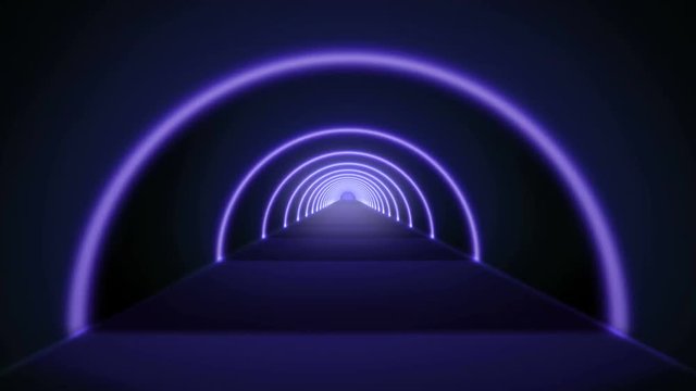 Motion Graphic , Loop clips cicle glowing lines, tunnel, neon lights