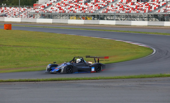 Race car on speed track