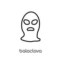 Balaclava icon. Trendy modern flat linear vector Balaclava icon on white background from thin line law and justice collection