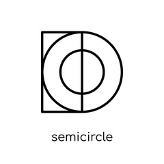 Semicircle icon from Geometry collection.