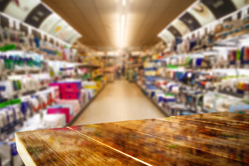 Table background and shop interior 