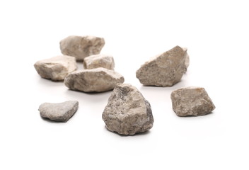 Fototapeta na wymiar Decorative rocks isolated on white background