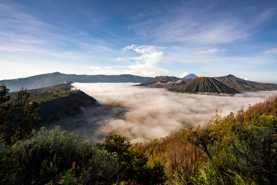 Sunrise over Mount Bromo at Bromo Tengger Semeru National Park, East Java, Indonesia
