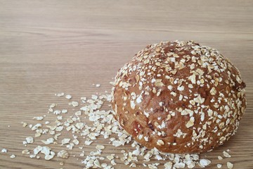 Aot bread on table.