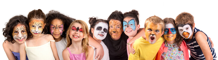 Kids with face-paint