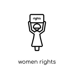 Fototapeta premium Women rights icon from Political collection.