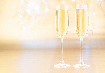 two glasses of champagne