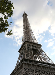 Paris France Eiffel Tower bottom view