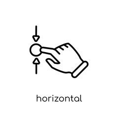 Horizontal Scroll gesture icon. Trendy modern flat linear vector