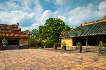 Imperial Minh Mang Tomb in Hue, Vietnam.