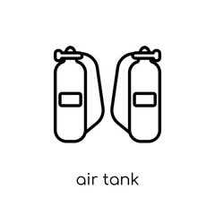 Air Tank icon. Trendy modern flat linear vector Air Tank icon on white background from thin line Nautical collection