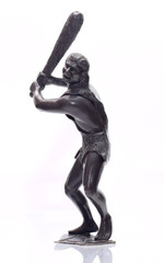 Steinzeitmensch isolieren auf weiß