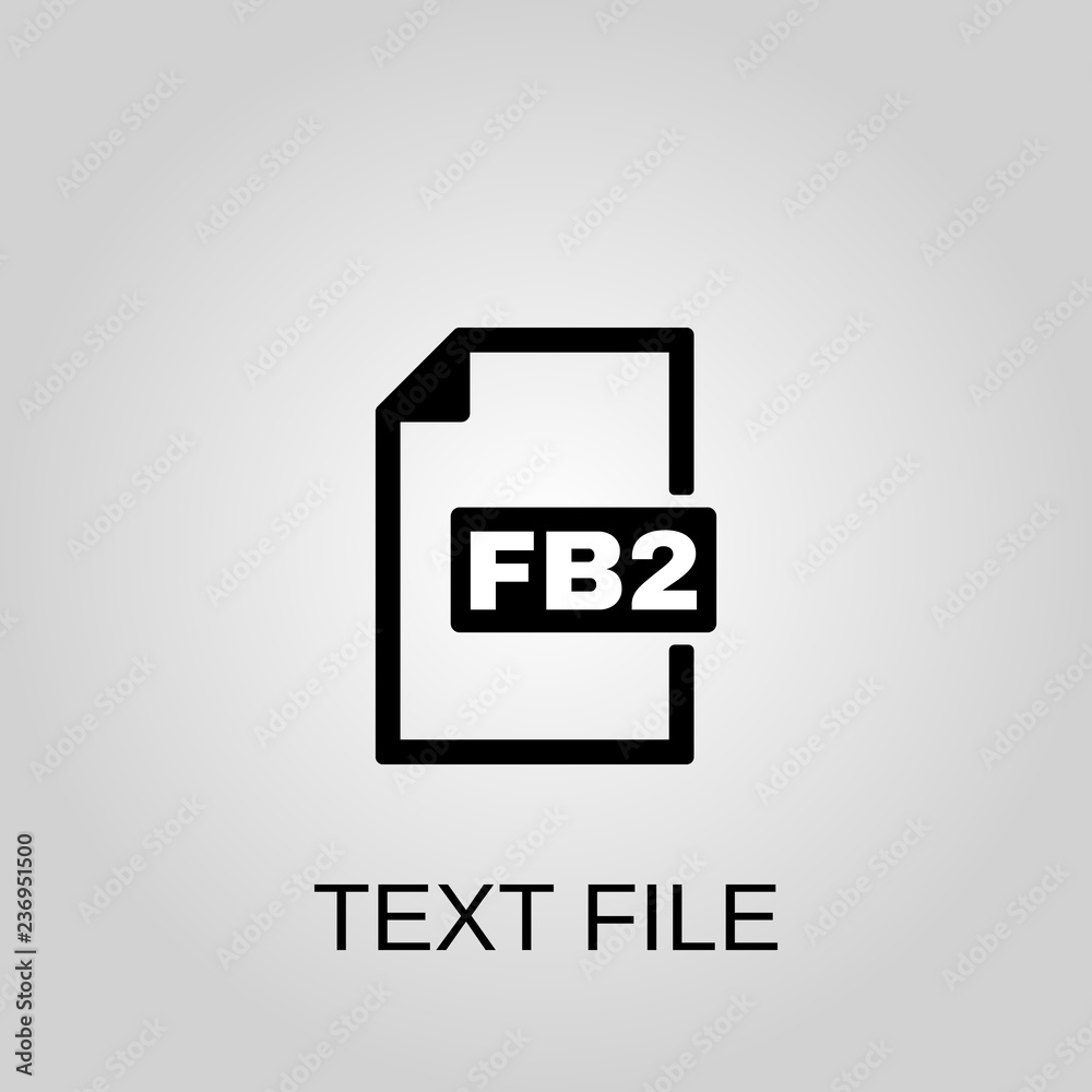 Poster fb2 text file icon. fb2 text file concept symbol design. stock - vector illustration can be used for